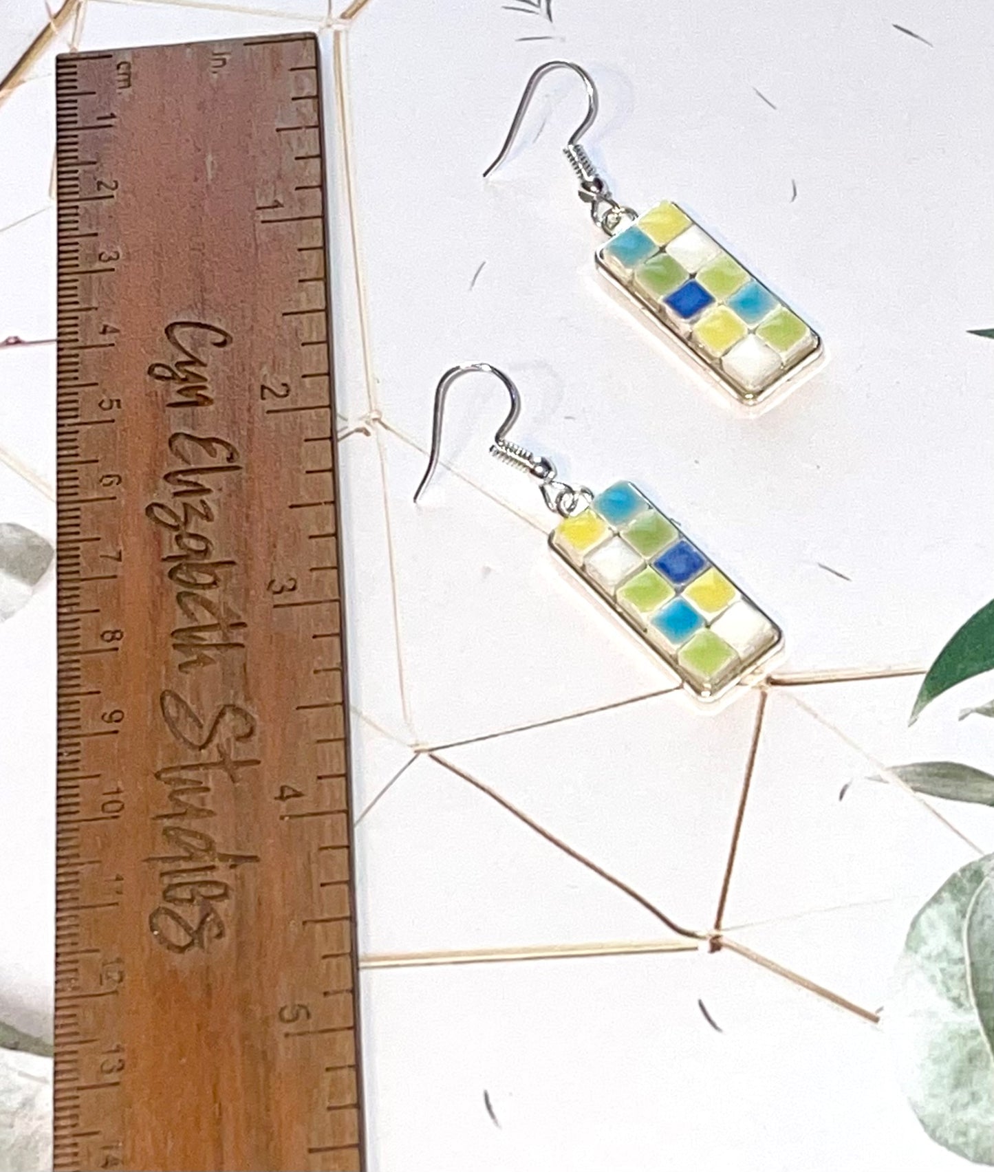 Summery Mini Tile Earrings