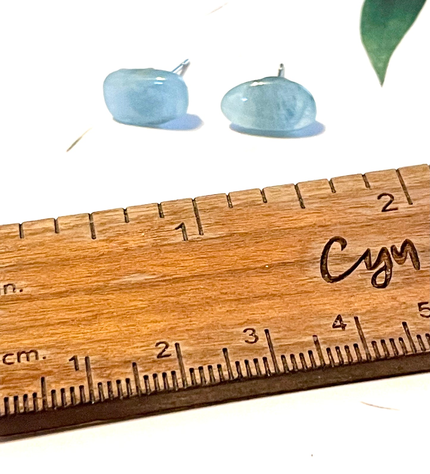 Aquamarine Gemstone Chip Earrings