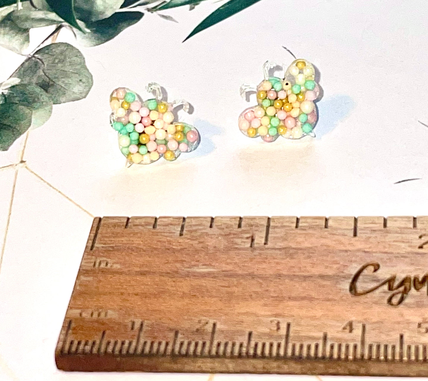 Bee Candy Sprinkle Stud Earrings