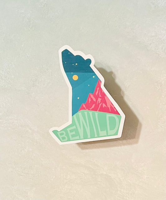 Be Wild Bear Sticker