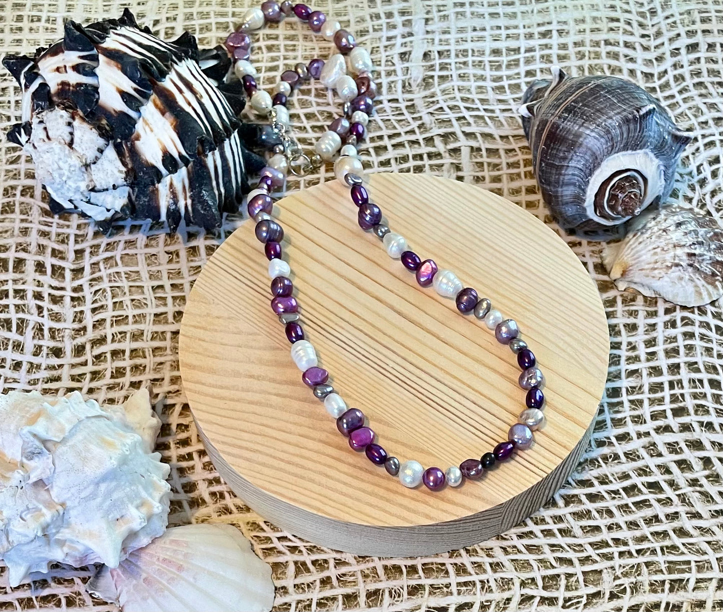 Purple Pearl Necklace