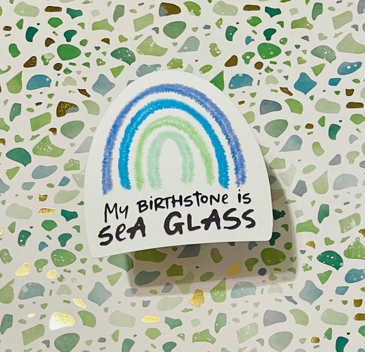 Sea Glass Birthstone Sticker