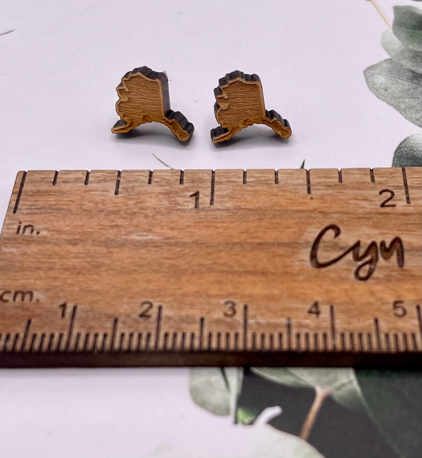 Alaska Wood Stud Earrings