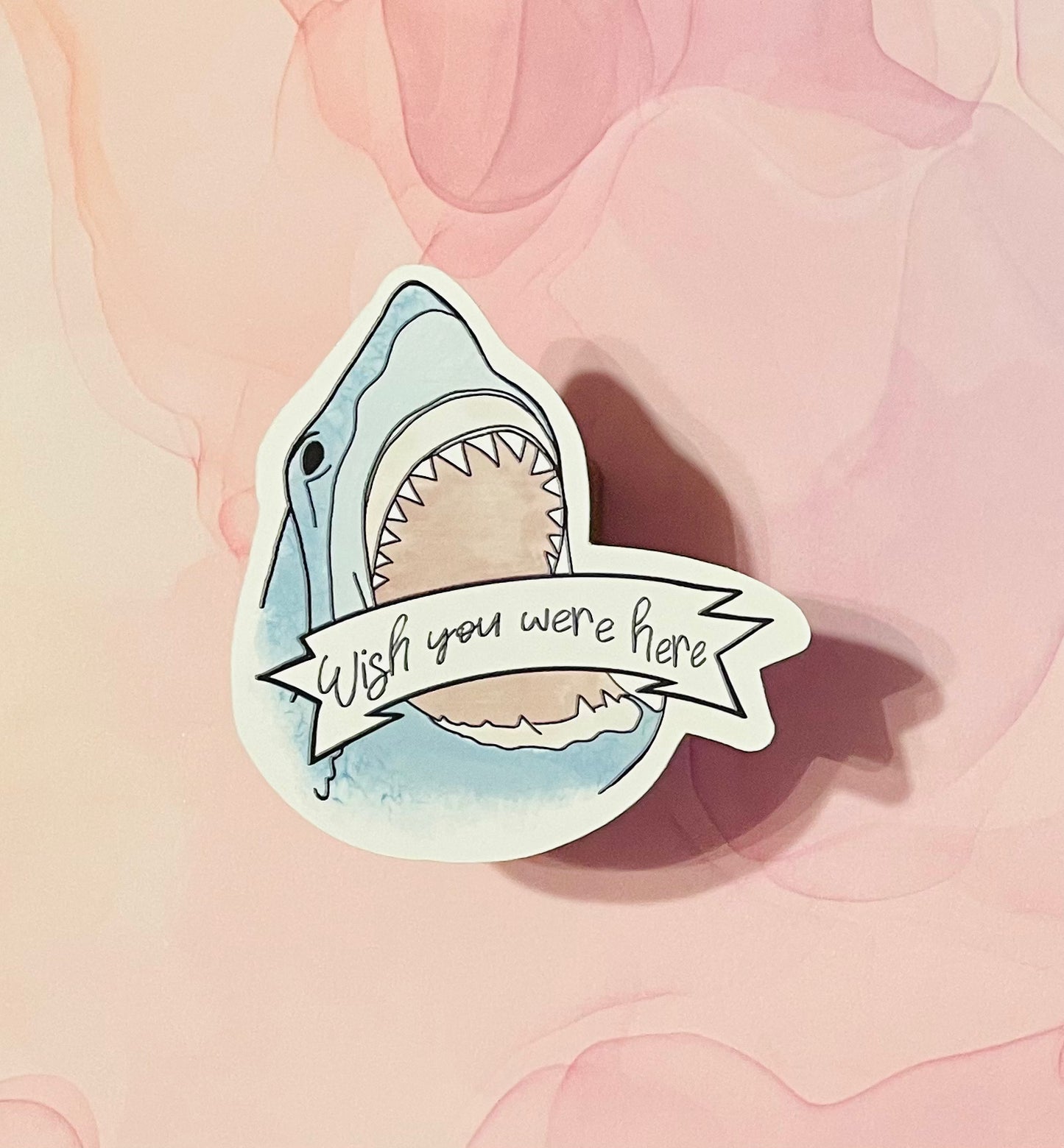 Wish You Were Here Shark Sticker