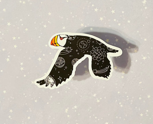 Galaxy Puffin Sticker