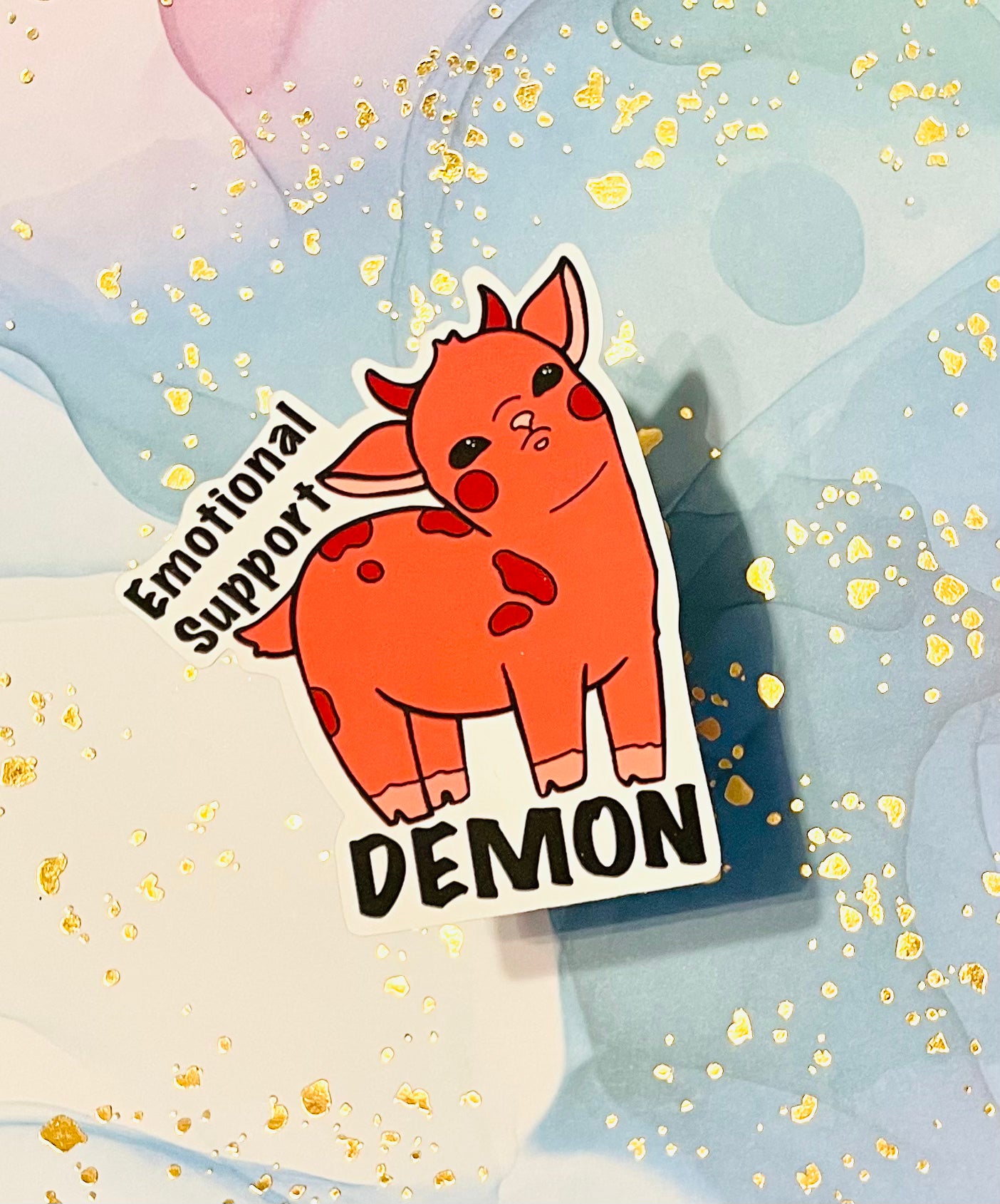 Emotional Support Demon Sticker – CynElizabethStudios